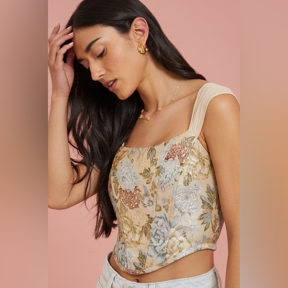 Altar'd State Tops - Altar’d State Corset Tapestry Top Large